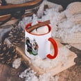 thumbnail image 5 of 3dRose, Vintage Thanksgiving Turkey and Girl, 11oz Two-Tone Red Mug, 5 of 7