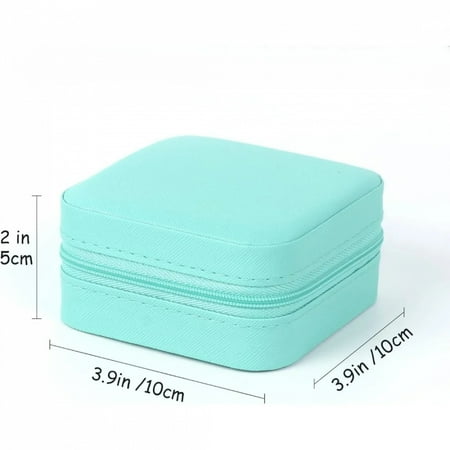 Small Jewelry Box  Portable Jewelry Box Organizer PU Leather Mini Travel Jewelry Storage Box for Rings  Earrings  Necklaces  Bra