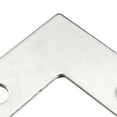 thumbnail image 3 of Flat Angle Bracket Plate L Shape Repair Joining Support Brace, 26mmx26mm Silver Tone, 50 Pcs, 3 of 4