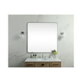thumbnail image 2 of Elegant Decor Soft Corner Metal Square Mirror 48X48 Inch In Silver, 2 of 9