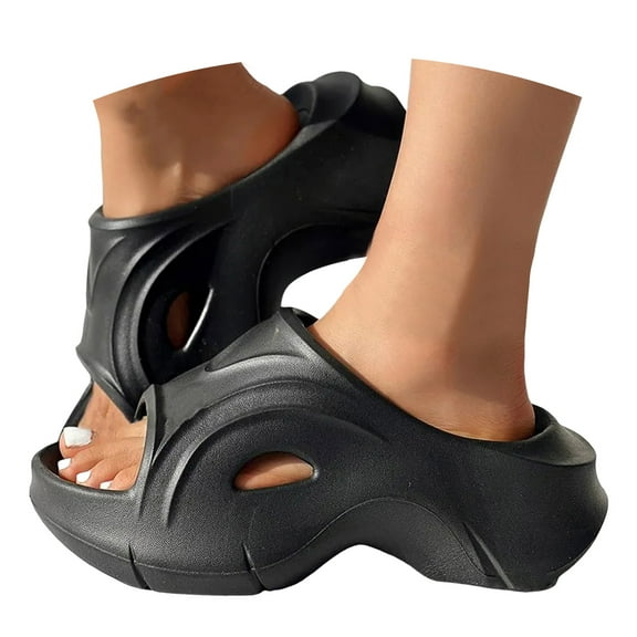 Mepaouo Womens Recovery Sandals Arch Support Chunky Orthotic Sport Slides Thick Shower Beach Slippers