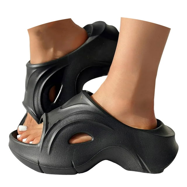 Mepaouo Womens Recovery Sandals Arch Support Chunky Orthotic Sport Slides Thick Shower Beach Slippers