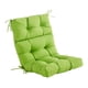 thumbnail image 4 of Tres cojines plegables de respaldo alto para silla de comedor y cocina, cojín grueso para asiento Verde, 4 of 9