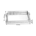 thumbnail image 3 of Efavormart 16"x12" Lace Silver Metal Decorative Serving Trays with Handles, Rectangle Mirrored Vanity Trays for Party, Wedding Tray, Kitchen Decoration, and Sweets Farmhouse Tray, 3 of 6