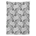 thumbnail image 3 of Ambesonne Floral Tablecloth Rectangular Table Cover, Paisley Petals, 52"x70", Black and White, 3 of 4