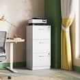 thumbnail image 2 of 3 Drawer File Cabinet with Lock, Vertical Wood Filing Cabinet for Home Office, Printer Stand for Letter and A4 Size, 2 of 6