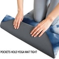 thumbnail image 3 of Blue White Tie Dye Mandala Pattern Hot Yoga Mat Towel Non Slip for Hot Yoga - Quick-Drying Yoga Mat Cover with 4 Corner Pockets with Travel Bag - Hot Yoga Towel Non Slip 70"x26", 3 of 6
