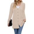 thumbnail image 3 of Fantaslook Fall Cardigan for Women Long Sleeve Open Front Cardigan Casual Button Down Coat with Pockets, 3 of 8