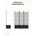 thumbnail image 5 of EastVita 3 Screens Plastic Planter Box with Trellis Tall Raised Garden Bed With Lockable Wheels Drainage for Patio Balcony, 5 of 6