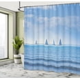 thumbnail image 5 of Ambesonne Nautical Shower Curtain, Sailing Boat on Ocean, 69"Wx84"L, Pale Blue, 5 of 5