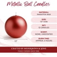 thumbnail image 4 of Biedermann & Sons Metallic Ball Candles, Box of 12, Red, 1.5-Inch Diameter, 4 of 7