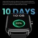 thumbnail image 5 of Moyic Reloj inteligente recargable Haylou, correa de silicona, cardíaco, deportes, compatible con Bluetooth, reloj de 5,1, regalo de Electrónica Negro, 5 of 6