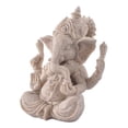 thumbnail image 4 of 3 piezas de piedra a mano sentado Buda Deidad estatua hindú arte artesanía Sunnimix Escultura de estatuilla de piedra arenisca, 4 of 8