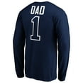 thumbnail image 3 of Men's Navy Detroit Tigers Father's Day #1 Dad Long Sleeve T-Shirt, 3 of 3