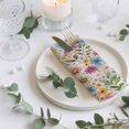 thumbnail image 3 of Cloth Napkins Set of 6 - 20x20 Inches, Sunflower Vintage Washable Reusable Table Napkins, Colorful Flowers Summer Botanical Retro Art Soft Absortbent Dining Napkin for Party Wedding Hotel Restaurant, 3 of 8