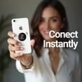 thumbnail image 5 of Black Smart Digital Business Card Tag – Nfc Tap-to-Share, No App Needed, Portable Adhesive, 5 of 7