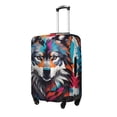 thumbnail image 2 of Uemuo Tie-Dye Wolf Head Printed Washable Luggage Cover - Fashion Suitcase Protector Fits 18-32 Inch Luggage -Large, 2 of 9