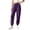 Purple#30823JJ, variant on Hearthz Women's Fleece Lined Cuffed Jogger Pants Solid High Waist Cuffed Casual Trousers Winter Warm Cotton Sweatpants Women Athletic Workout Gym Fleece Lined Sweatpants Dark Gray L