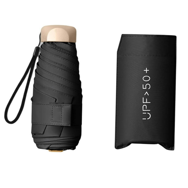 Mini sombrilla jinwen Cubierta de lluvia compacta Negro