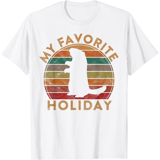 My Favorite Holiday Ground Hog Sunset Gift Groundhog - Camiseta para el día de la marmota