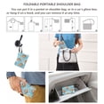 thumbnail image 5 of Stylish Foldable Shoulder Handbag Lightweight Durable Portable Fashion Bag Perfect for Shopping, Picnic, Party, Commuting & Travel Little Mermaids and Seashells, 5 of 6
