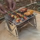 thumbnail image 1 of Barbacoa Plegable Parrilla plegable para barbacoa, red multifunción para acampar, parrilla para barbacoa, estufa de carbón a juego (B), 1 of 6