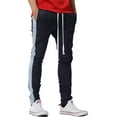 thumbnail image 2 of Ma Croix Mens Two Tone Zipper Jogger Pants Skinny Fit Training Slim Casual Elastic Athletic, 2 of 5