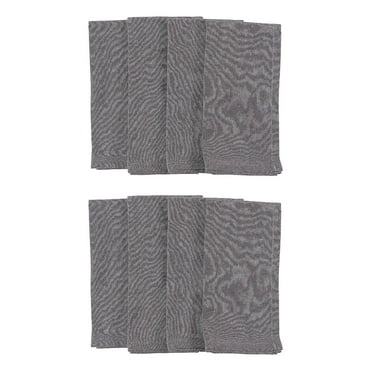 KAF Home Overbrook Chambray Napkins Set of 8 -  18" x 18" - Dark Gray