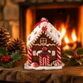 thumbnail image 4 of PONPRNGY 1Pc Gingerbread House Ornaments for Tree, Acrylic Gingerbread Christmas Decor with Rope, Xmas Hanging Ornaments for Tree Holiday Party New Year Home Decorations, 4 of 9