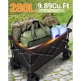 thumbnail image 1 of Kojooin Foldable Wagon Cart with 7 in All-Terrain Wheels, Lightweight Utility Wagon for Shopping, Beach or Garden, 1 of 7