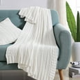 thumbnail image 2 of VCNY Home Dublin White Cable Knit Cotton Throw, 50" x 70", 2 of 5