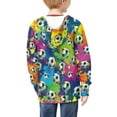 thumbnail image 4 of chaqlin Boys Soccer Hoodies Size 11-13 Kids Long Sleeve Sweatshirts Colorful Paint Full-Zip Hooded Jacket Kids Hooded Coat with Pockets Fall Winter Clothes, 4 of 6