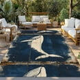 thumbnail image 3 of Fsddascl Ocean Whale Blue Outdoor Rug for Patio/Deck/Porch, Non-Slip Large Area Rug 4 x 6 Ft, Summer Coastal Vintage Wood Grain Indoor Outdoor Rugs Washable Area Rugs, Reversible Camping Rug Carpet, 3 of 5