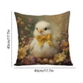 thumbnail image 3 of ChicYu Easter Pillow Cover 17.7x17.7in Cute Bunny Egg Pattern Cushion Cover Soft Washable Pillowcase Without Insert for Sofa Bedroom Car Spring Holiday Decor, 3 of 6