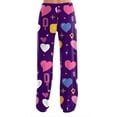 thumbnail image 7 of Hearthz Valentines Pajamas for Women Pants Love Heart Graphic Womens Pajamas Pants Drawstring Wide Leg Holidays Sleep Pants Women, 7 of 7