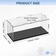thumbnail image 3 of Caja de exhibición de acrílico de 1 paquete, 9.8x3.9x3.9 pulgadas/25x10x10cm Caja de exhibición clara de acrílico con base de madera negra [Negro, Transparente], 3 of 6