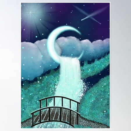 Moon River Poster Wall Art, Modern Wall Decor, 8x12 UNFRAMED