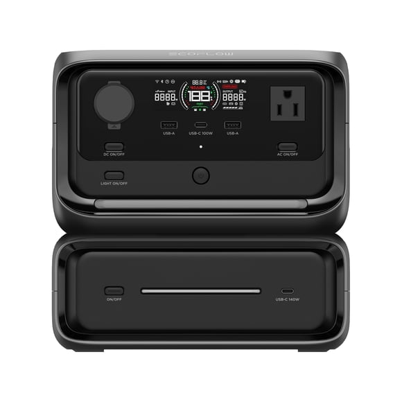 EcoFlow RIVER 3 Max Estación de Energía Portátil 572Wh | 600W (X‑Boost 1200W) | Batería LFP | Camping, Hogar y Emergencias
