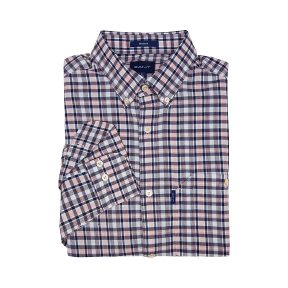 GANT Summer Rose Indigo Check Button Down Shirt 3015830 Size M