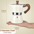 thumbnail image 3 of Jinsinto Espresso Maker, 3 Espresso Cups Moka Pot - 5 Oz (150ml) Manual Cuban Coffee Filter Maker Premium Aluminum Mocha Italian Espresso Greek Coffee, 3 of 5