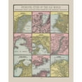 thumbnail image 3 of Cram 20x24 Black Modern Framed Museum Art Print Titled - Principal Cities of World - Cram 1892, 3 of 5