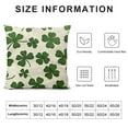 thumbnail image 5 of YINGXI St Patricks Day White Throw Pillow Cover,Shamrock Green Cushion Case Decoration for Sofa Couch 18x18in, 5 of 5