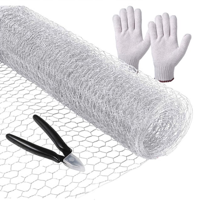 Galvanized Hexagonal Mesh Fench Lightweight Metal Barbed Wire Mesh Diy Project For Home Garden Courtyard