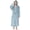 Light Blue, variant on Mens Plush Robes Full Length, Big and Tall Fleece Hooded Bathrobe Warm Fluffy Cozy Winter Housecoat Floor Length Navy