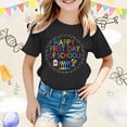 thumbnail image 3 of Kcolen Boys Back To School Clothes, Unisex Cute Letter Print Short Sleeve Preppy First Day of School T-Shirt Casual School Outfit Top, 3 of 5