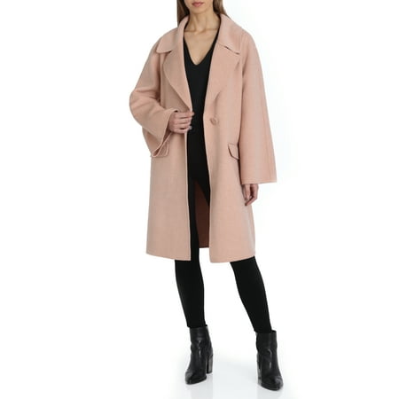 Anne Klein Wool Coat - Badgley Mischka Madi Double-Face Wool Coat