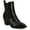 Black, variant on Rosemary Western Pointed Toe Cuban Heel Casual Comfort Chelsea Booties