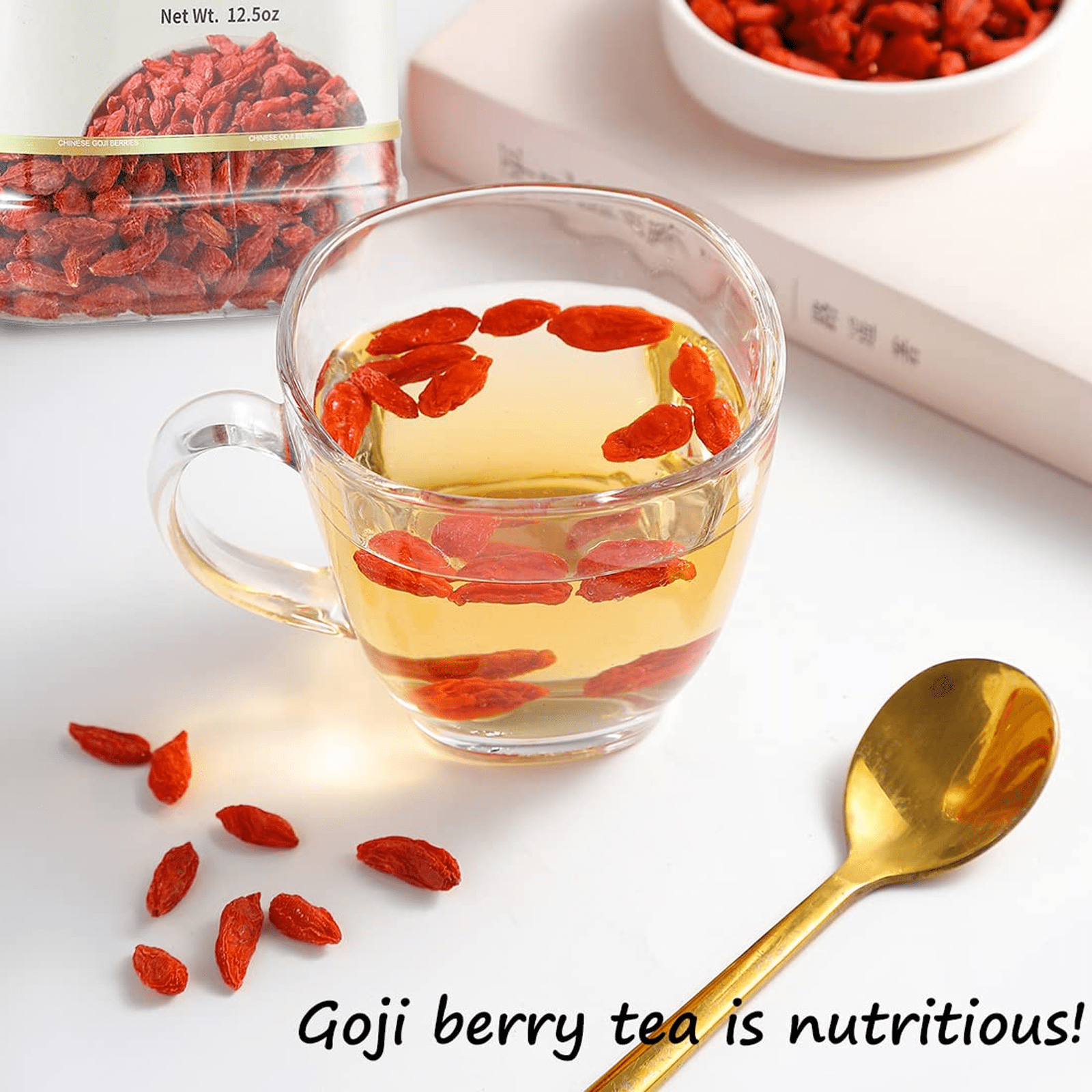 ULTHMOK Dried Goji Berries 12.5Oz/354g,Selected Goji Berry.100% Natural & No Additives for Tea
