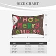 thumbnail image 4 of Goofa Ho Ho Ho Merry Christmas Pattern Pillow Case – Plush & Soft Cushion Cover, Hypoallergenic Throw Pillow Case for Comfortable Sleep with Envelope Closure-16"x24", 4 of 6
