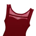 thumbnail image 3 of iEFiEL Girls Sleeveless Splice Open Back High-low Hem Ballet Dance Gymnastics Leotard Dress Burgundy 10, 3 of 6